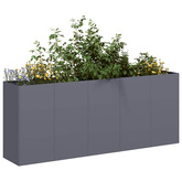 Doniczka Antracyt 200x40x80 cm Stal walcowana na zimno