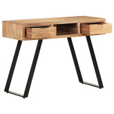 vidaXL Biurko, 107x45x79 cm, drewno akacjowe z naturalną krawędzią