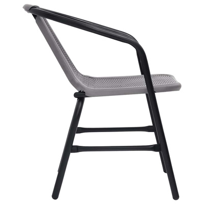 vidaXL Krzesła ogrodowe, 2 szt., rattan PE i stal, 110 kg