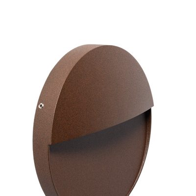 Kinkiet zewnętrzny brązowy okrągły IP54 6W CCT Abruzzo Lunaria