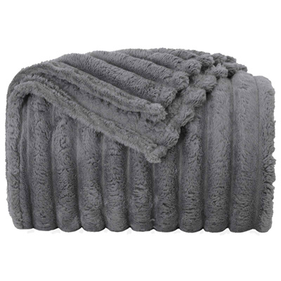 Koce narzutowe 6 pcs Ciemnoszary 200 x 150 cm Polar