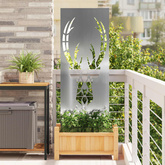 Ekran zapewniający prywatność w ogrodzie Srebrny 50 x 140 cm