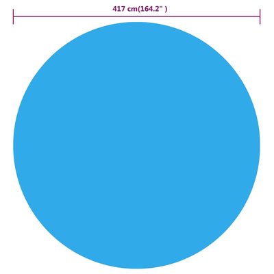 Pokrywa na basen, niebieska, 417 cm, PE