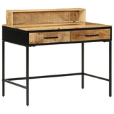Konsola Brązowy 100 x 55 x 89.5 cm Lite drewno mango i metal