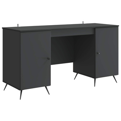 Biurko Czarny 142,5 x 50 x 75 cm Drewno inżynieryjne