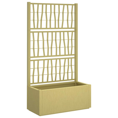 Donica ogrodowa z trellem zielony 80 x 36 x 140 cm PP