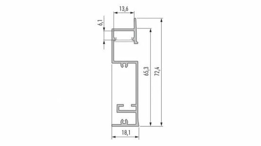 Profil LED LUMINES typ Flaro srebrny anodowany 2,02 m