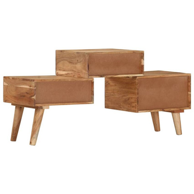 vidaXL Szafka pod TV, 108x30x49 cm, lite drewno akacjowe
