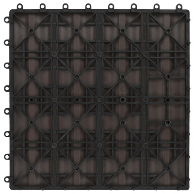 Płytka Tarasowa Projekt 3D 11 pcs Ciemny brąz 30 x 30 cm