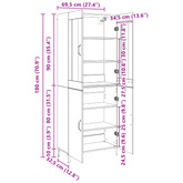 Highboard 2 szt. Dąb rzemieślniczy 69,5 x 34 x 180 cm