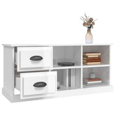 vidaXL Szafka pod TV, wysoki połysk, biała, 102x35,5x47,5 cm