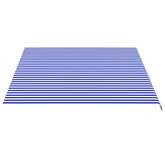 Zapasowa tkanina na markizę, niebiesko-biała, 4,5x3,5 m, poliester