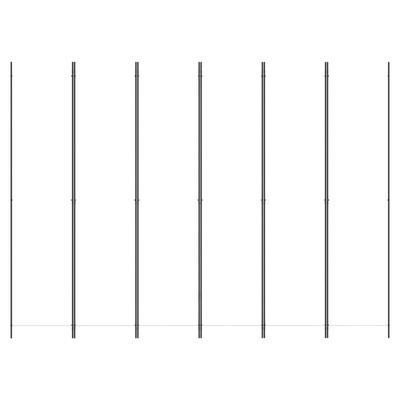 Parawan 6-panelowy, biały, 300x220 cm, tkanina