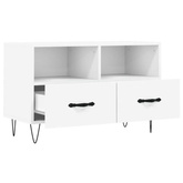 vidaXL Szafka pod TV, biała, 80x36x50 cm, materiał drewnopochodny wariant 5