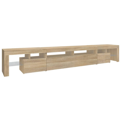 Szafka pod TV z oświetleniem LED, dąb sonoma, 260x36,5x40 cm vidaXL