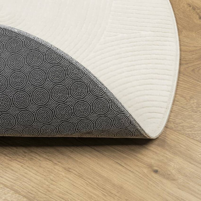 vidaXL Dywan IZA z krótkim włosiem, kremowy, Ø 120 cm