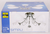 Lampa sufitowa chromowana z kryształkami 5x40W Simpli Candellux 35-63854