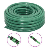Wąż ogrodowy z zestawem złączek, zielony, 0,9", 50 m, PVC