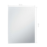 vidaXL Ścienne lustro łazienkowe z LED, 50 x 60 cm