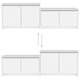 Szafka pod TV, biała, 146,5x35x50 cm, materiał drewnopochodny