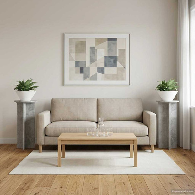 Stojak na rośliny 2 pcs Betonowy szary 29,5 x 29,5 x 60 cm