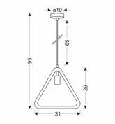 Triun lampa wisząca czarny+beżowy 1x40W E27