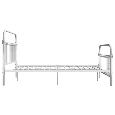 vidaXL Rama łóżka, biała, metalowa, 160 x 200 cm model standard