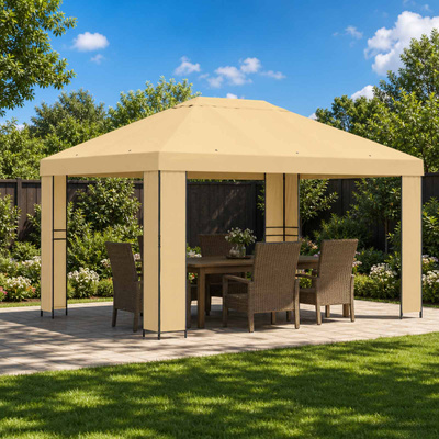 Altana 4 × 3 m kremowy Poliester i Stal 190 gsm