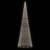 vidaXL Choinka z lampek, na maszt, 1534 zimne białe LED, 500 cm