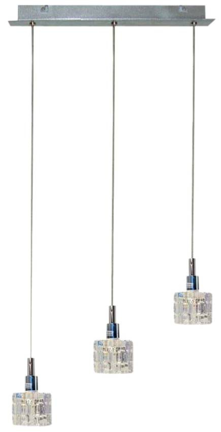 Lampa sufitowa Candellux 33-05939 Rubik 3X40 G9 chrom kryształki