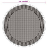 Dywan na zewnątrz, zielony, ?200 cm, PP vidaXL