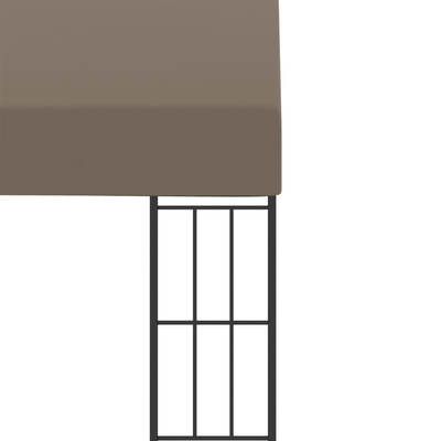 vidaXL Altana przyścienna, 3 x 3 m, taupe, tkanina