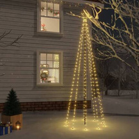 vidaXL Choinka z kołkiem gruntowym, 310 ciepłych białych LED, 300 cm