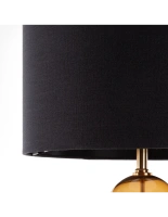Lampa podłogowa LEONA czarna E27 100W złota