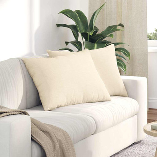 Poduszki na sofę 2 pcs Kremowy 70 x 50 cm Tkanina sztruksowa