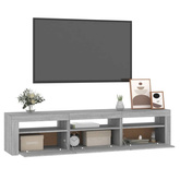 vidaXL Szafka pod TV z oświetleniem LED, szarość sonoma, 180x35x40 cm