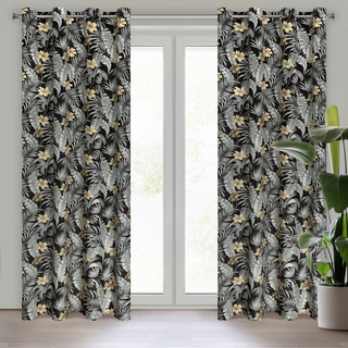 Zasłona Loren czarna 140x250