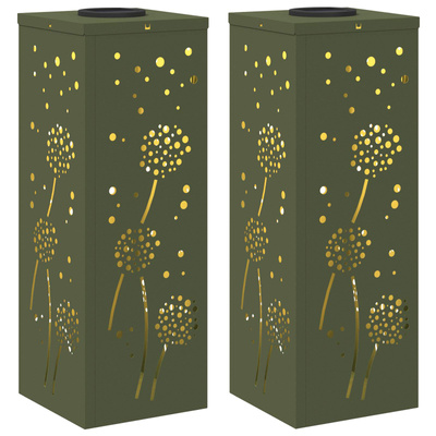 Słoneczna LED lampa na ścieżkę 2 pcs Zielony oliwkowy