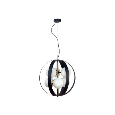 1138 LAMPA WISZĄCA NELA 50CM CZARNO-ZŁOTA/ BLACK-GOLD