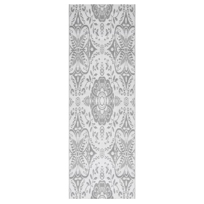 vidaXL Dywan zewnętrzny, jasnoszary, 80 x 250 cm, PP