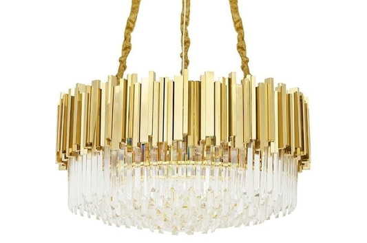 Lampa wisząca IMPERIAL GOLD 80 - stal, kryształ ADANI AD142