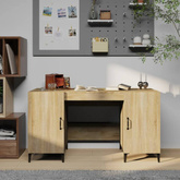 vidaXL Biurko, dąb sonoma, 140x50x75 cm, materiał drewnopochodny wariant 5