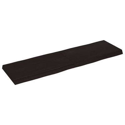 Blat ciemnobrązowy 140x40x(2-6) cm drewno z naturalną krawędzią