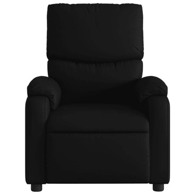 vidaXL Rozkładany fotel masujący, czarny, sztuczna skóra model standard