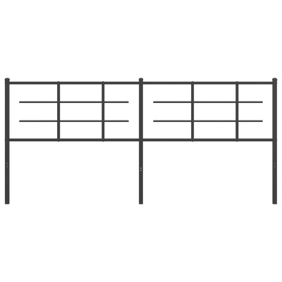 Metalowe wymienne wezgłowie, czarne, 200 cm