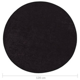 vidaXL Dywan z możliwością prania, 120 cm, antracyt, antypoślizgowy