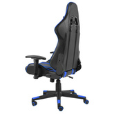 vidaXL Obrotowy fotel gamingowy, niebieski, PVC