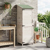 Shed ogrodowy Biały 59,5 x 56 x 176,5 cm Drewno Świerkowe