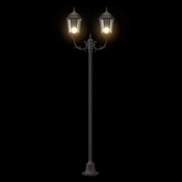 Lampa ogrodowa kolor bronzu 68 x 20 x 235 cm Aluminium i szkło