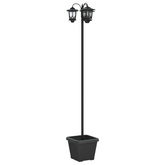 Lampion z 3 głowicami Czarny 32 x 32 x 188 cm Aluminium i ABS